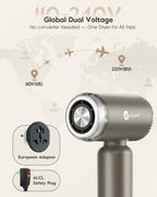 Slopehill® Dual Voltage Travel Mini Hair Dryer-Coffee