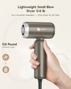 Slopehill® Dual Voltage Travel Mini Hair Dryer-Coffee
