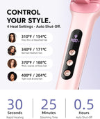 Slopehill® Steam Hair Straightener Brush,Pink