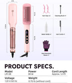 Slopehill® Steam Hair Straightener Brush,Pink