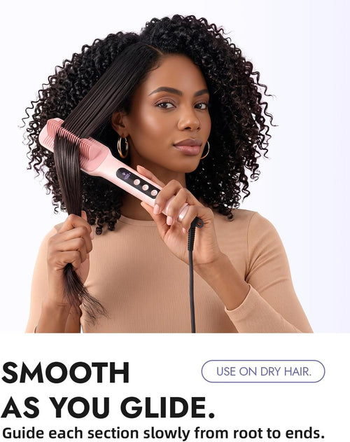 Slopehill® Steam Hair Straightener Brush,Pink