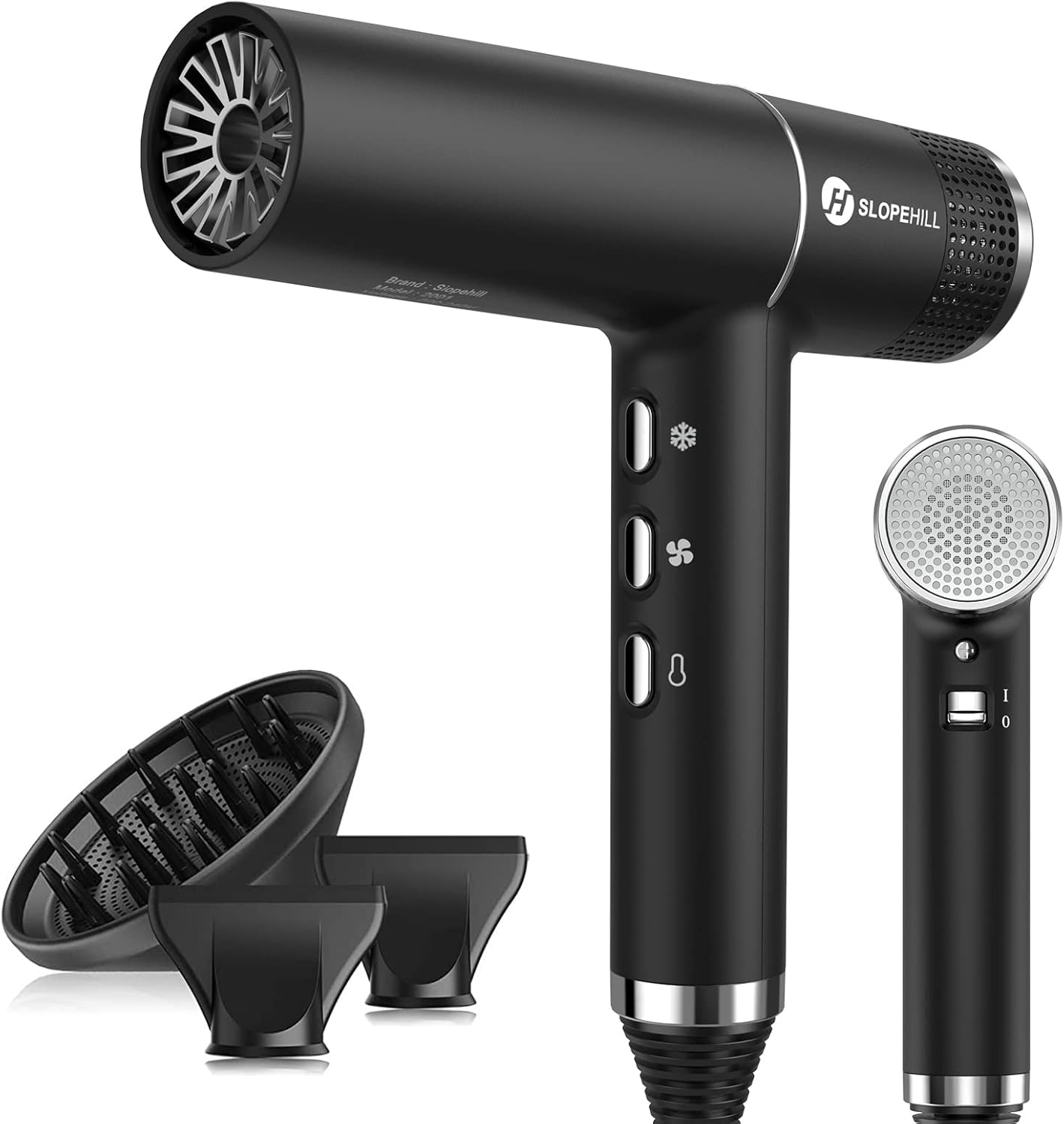Slopehill Hair Dryer with Unique Brushless Motor | Intelligent Fault Diagnosis | Innovative Microfilter | Oxy Active Technology | Led Display
