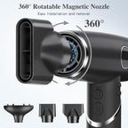 Slopehill Professional Foldable Ionic High-Speed Hair Dryer, Portable Compact with Magnetic Diffuser/Nozzle & LCD Display