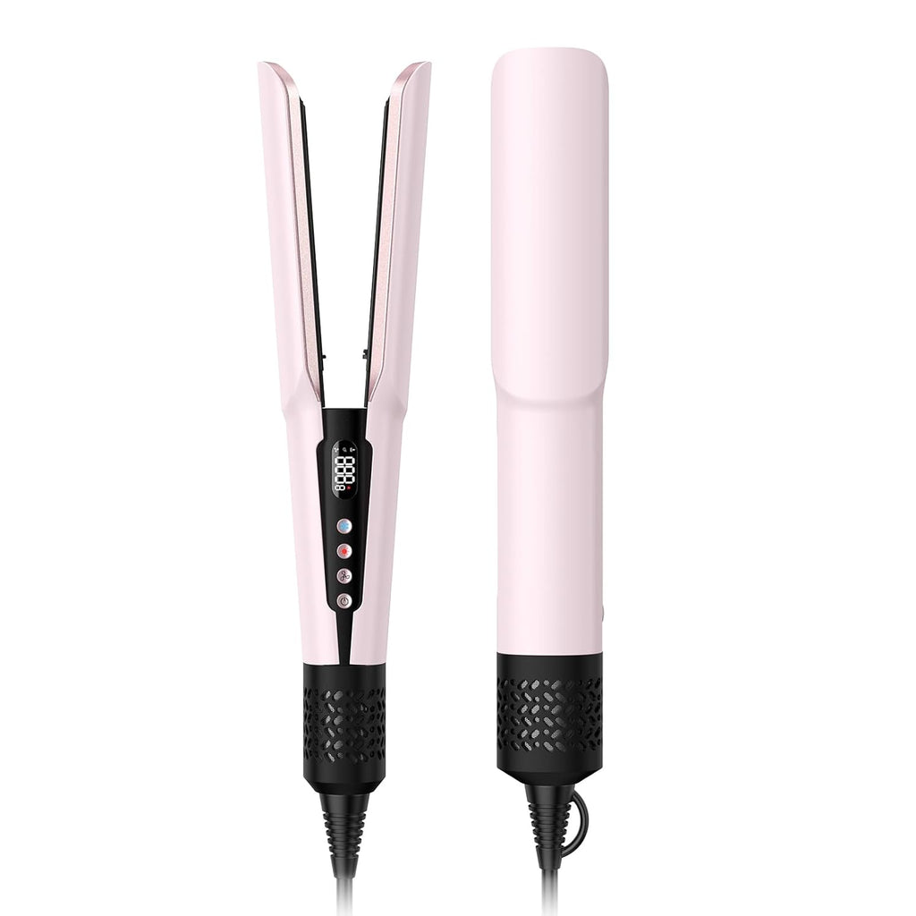 Slopehill Hair Straightener - 2 in 1 Ultimate Fast Hair Straightener | Instant Heat, Smooth & Shiny Hair in Seconds | Powerful Motor, 5 Heat Levels, Safe Auto Shut-Off