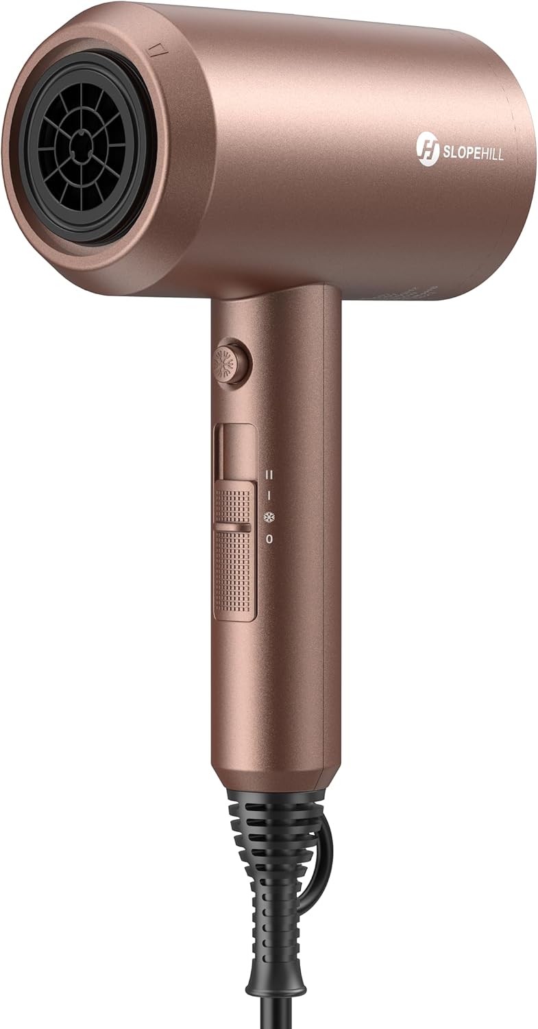 Slopehill Best 21000RPM Hair Dryer with Ionic Technology for Fast Drying & Heat Protection | 3 Heat Settings, Cool Shot Button, Dual Nozzles for Precise Styling