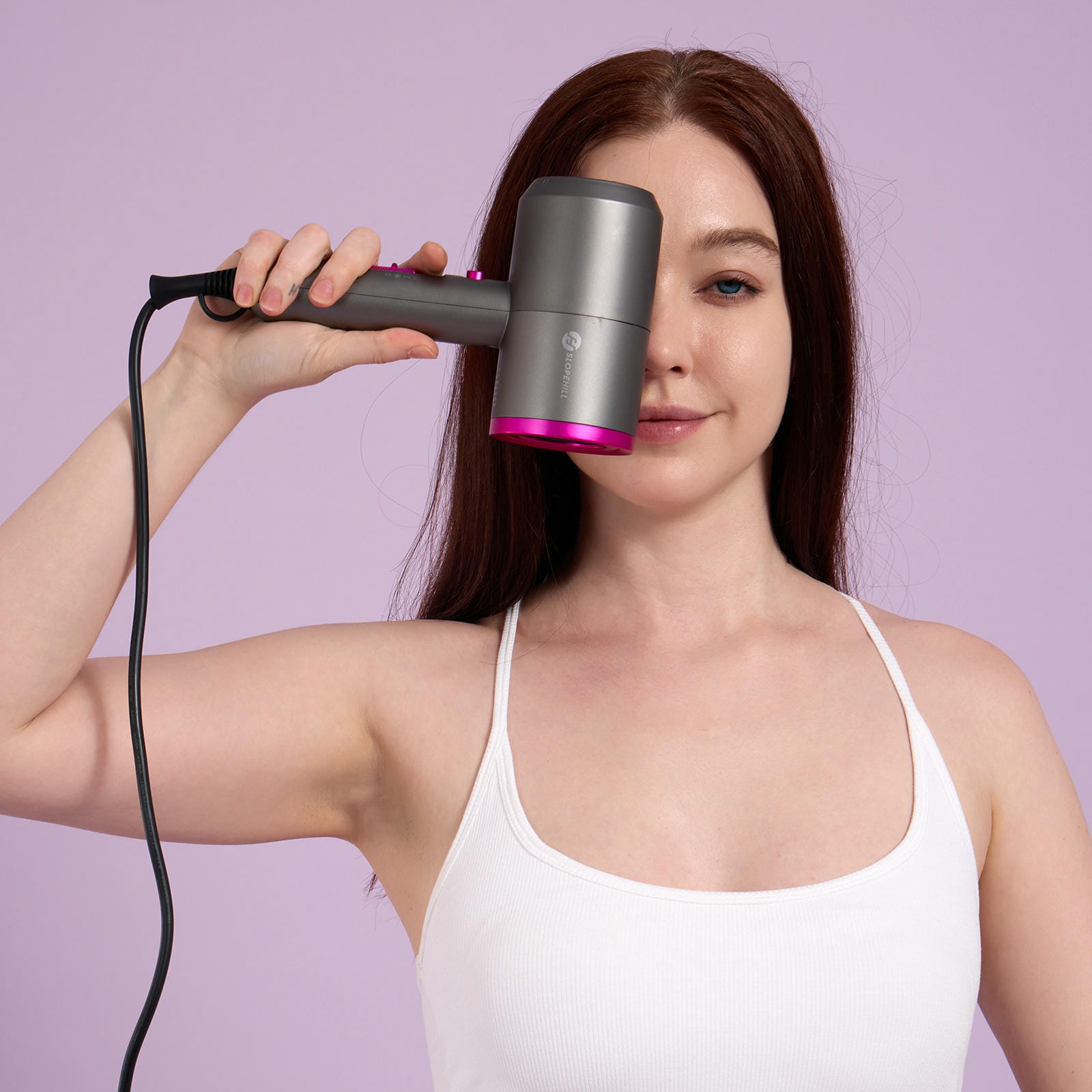 Slopehill AC Hammer Ionic Hair Dryer, Fast Drying Low Noise, 2 Nozzles & Diffuser, Home/Salon/Travel