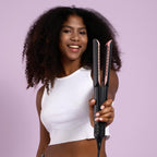Slopehill Hair Straightener - 2 in 1 Ultimate Fast Hair Straightener | Instant Heat, Smooth & Shiny Hair in Seconds | Powerful Motor, 5 Heat Levels, Safe Auto Shut-Off