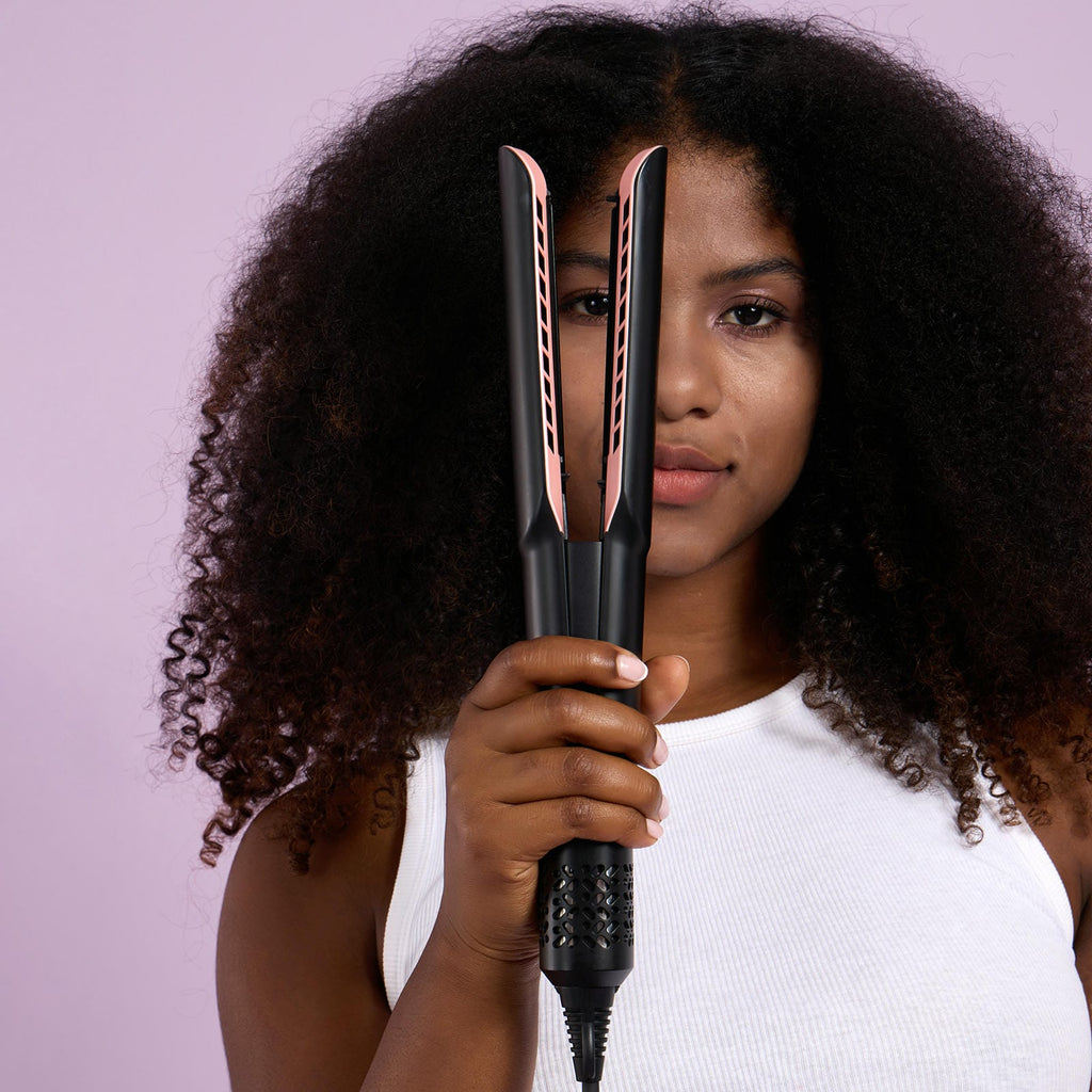Slopehill Hair Straightener - 2 in 1 Ultimate Fast Hair Straightener | Instant Heat, Smooth & Shiny Hair in Seconds | Powerful Motor, 5 Heat Levels, Safe Auto Shut-Off