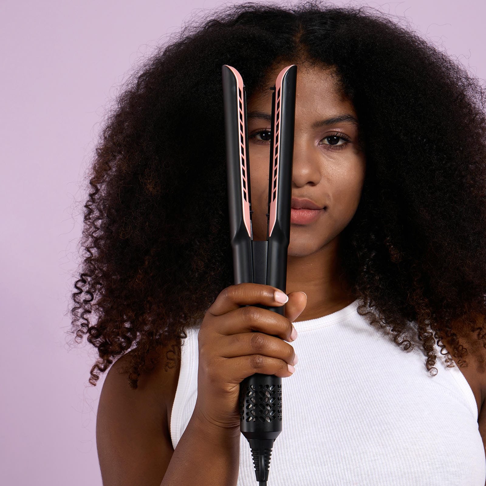 Slopehill Hair Straightener - 2 in 1 Wet to Dry Hair Dryer and Straightener with High-Speed Airflow + Rapid Heat-Up + Customizable Temperature + LCD Display & Auto Shut-Off + No Heat Damage